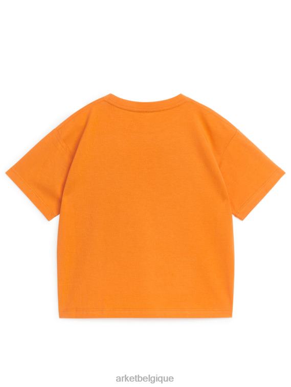 ARKET t-shirt surdimensionné enfants orange/robots T46DR1482 vêtements