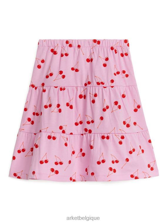 ARKET jupe en jersey imprimé enfants rose/rouge T46DR1389 vêtements