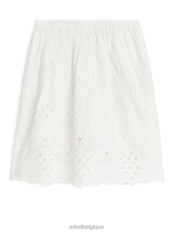 ARKET jupe midi en broderie anglaise enfants blanc T46DR1383 vêtements