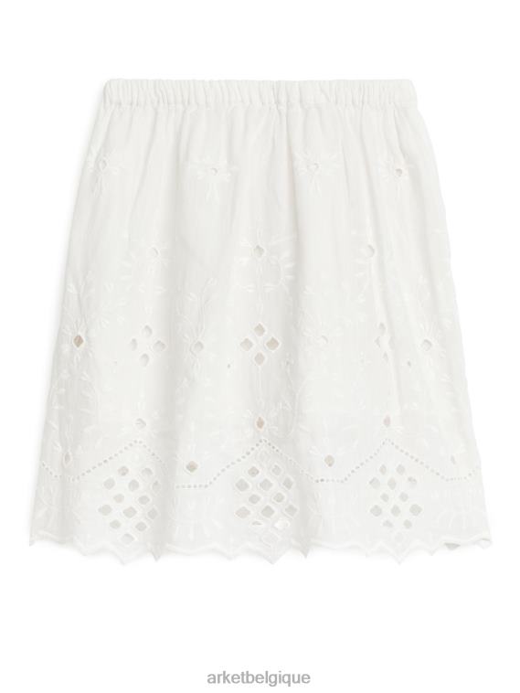 ARKET jupe midi en broderie anglaise enfants blanc T46DR1383 vêtements