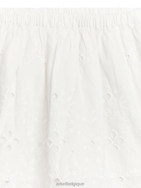 ARKET jupe midi en broderie anglaise enfants blanc T46DR1383 vêtements