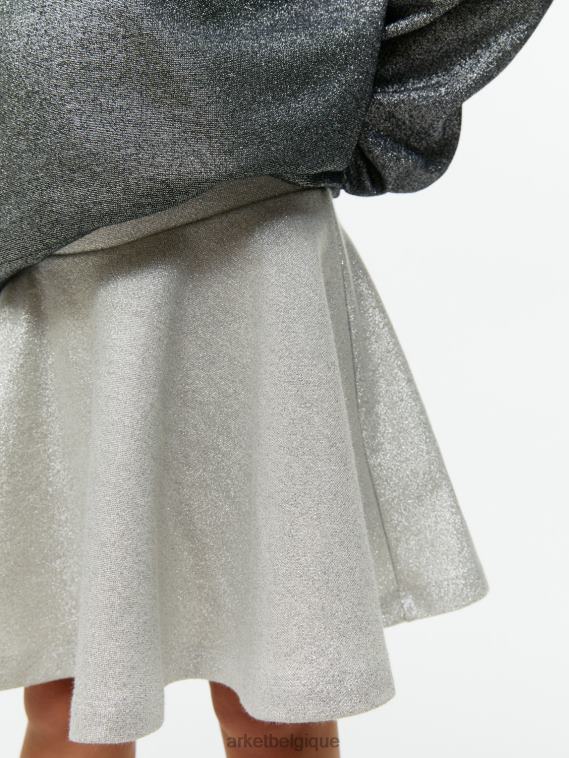 ARKET jupe à paillettes enfants argent T46DR1386 vêtements