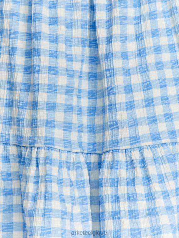 ARKET jupe à plusieurs niveaux enfants blanc bleu T46DR1384 vêtements