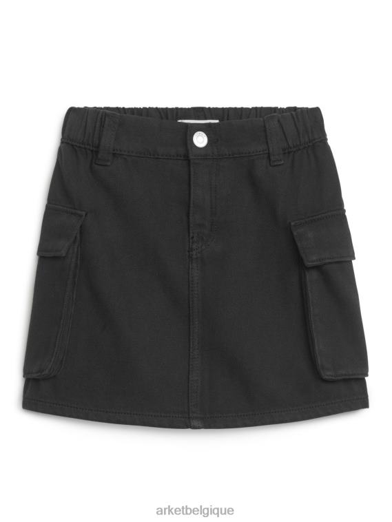 ARKET mini-jupe utilitaire tissée enfants noir T46DR1388 vêtements