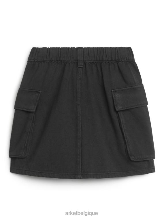 ARKET mini-jupe utilitaire tissée enfants noir T46DR1388 vêtements
