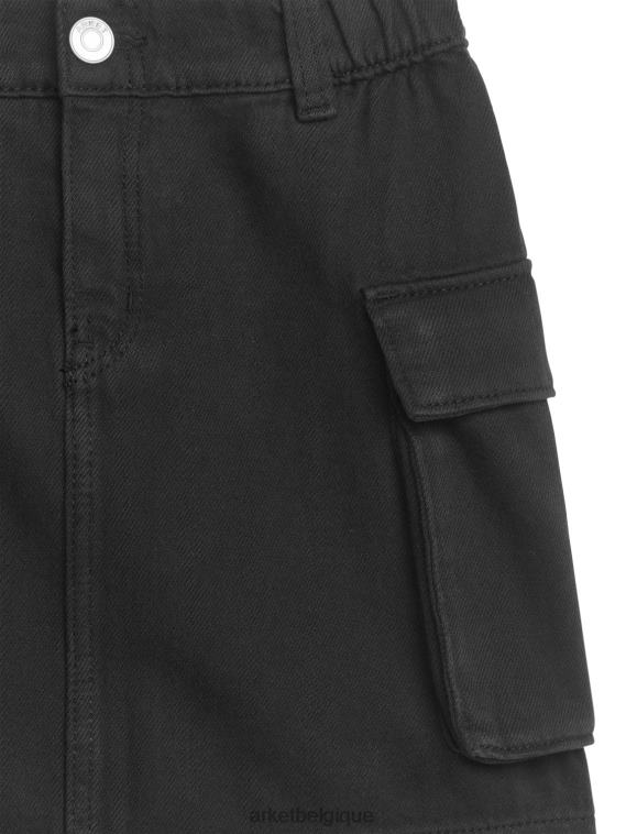 ARKET mini-jupe utilitaire tissée enfants noir T46DR1388 vêtements
