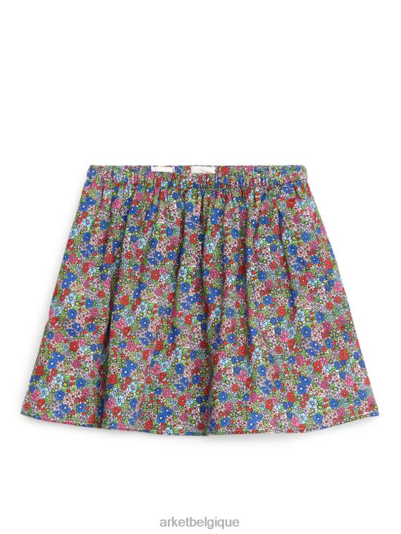 ARKET mini-jupe évasée enfants multi/fleurs T46DR1390 vêtements