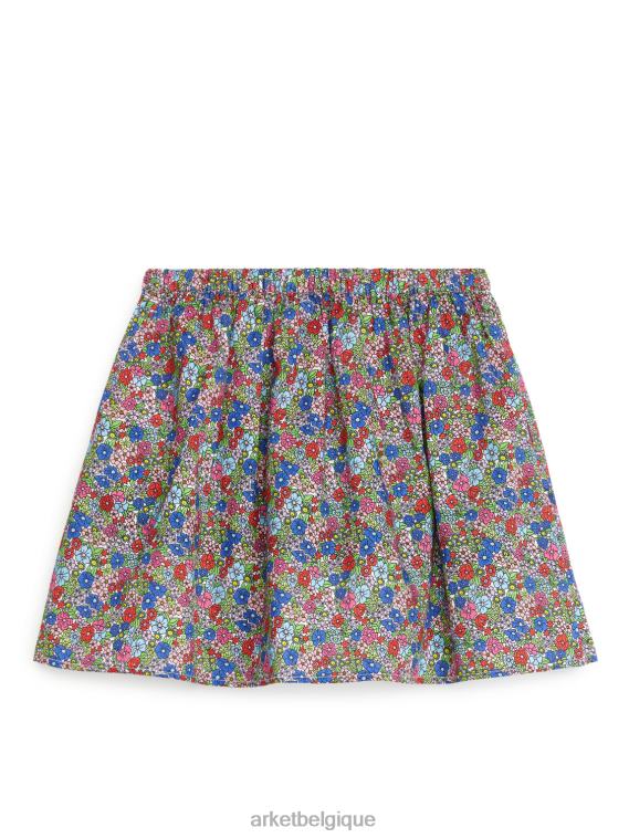 ARKET mini-jupe évasée enfants multi/fleurs T46DR1390 vêtements