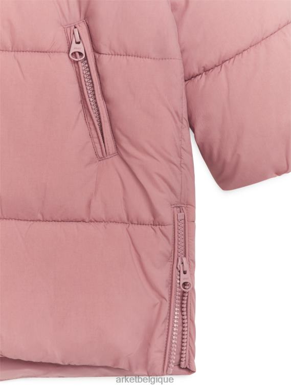 ARKET doudoune mi-longue enfants rose poussiéreux T46DR1678 vêtements