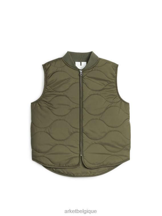 ARKET gilet matelassé enfants vert kaki T46DR1674 vêtements