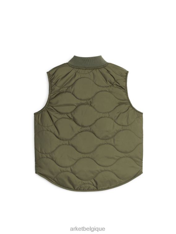 ARKET gilet matelassé enfants vert kaki T46DR1674 vêtements