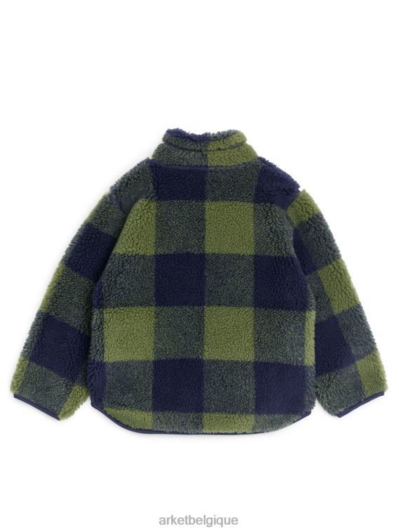 ARKET veste à carreaux enfants kaki/bleu T46DR1680 vêtements