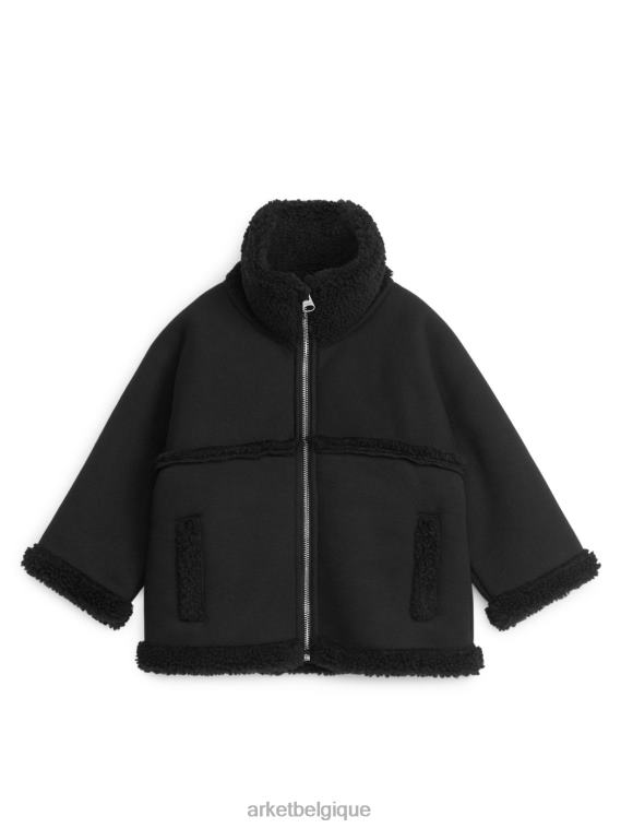 ARKET veste à poils enfants noir T46DR1676 vêtements