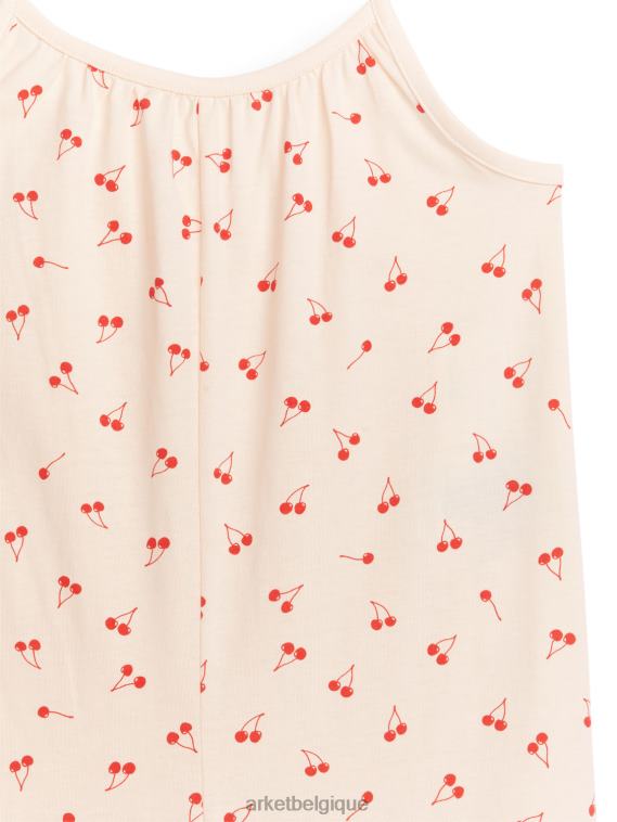 ARKET combinaison sans manches en jersey enfants beige/cerises T46DR1550 vêtements