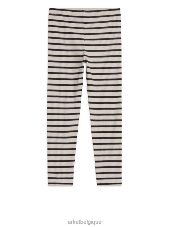 ARKET legging côtelé enfants blanc cassé/noir T46DR1584 vêtements