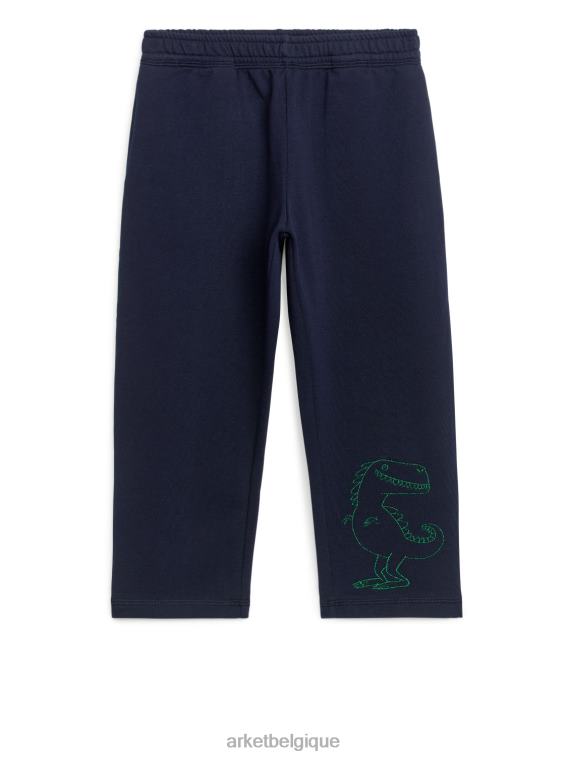 ARKET pantalon de jogging brodé enfants bleu foncé T46DR1574 vêtements