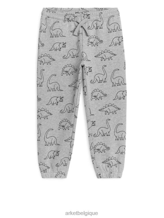 ARKET pantalon de survêtement en molleton enfants gris/dinosaure T46DR1571 vêtements