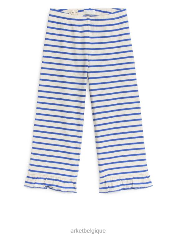 ARKET pantalon en jersey à volants enfants bleu/rayure T46DR1558 vêtements