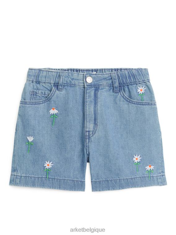 ARKET short en jean brodé enfants bleu clair T46DR1560 vêtements