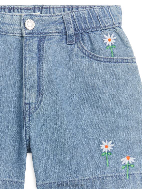 ARKET short en jean brodé enfants bleu clair T46DR1560 vêtements