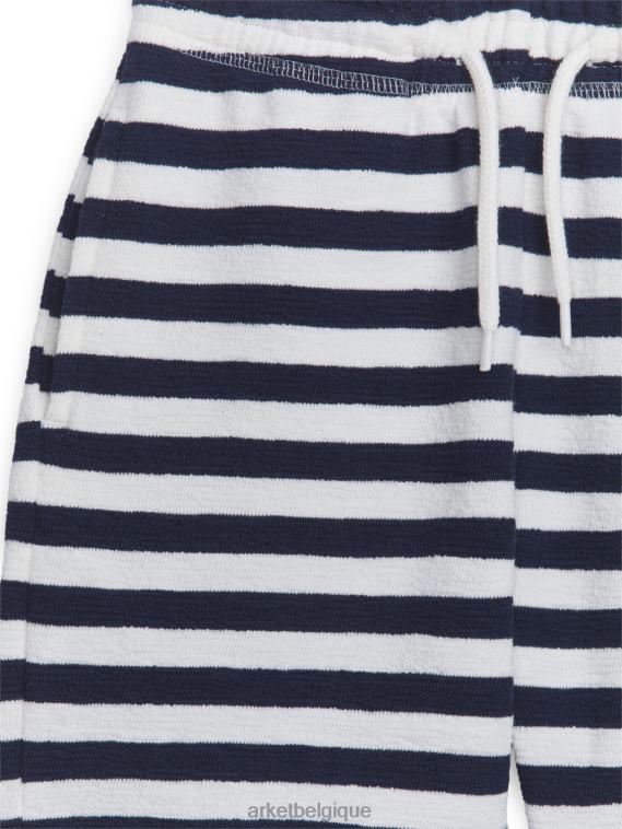 ARKET short en jersey texturé enfants bleu foncé/rayures T46DR1542 vêtements