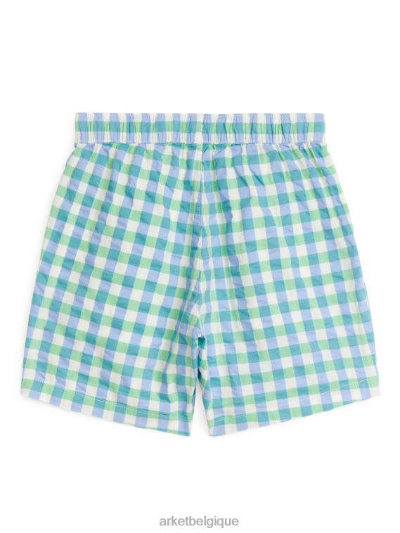 ARKET short en seersucker enfants vert/bleu/blanc T46DR1557 vêtements