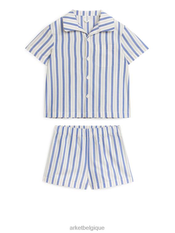 ARKET ensemble de pyjama en coton enfants bleu blanc T46DR1666 vêtements