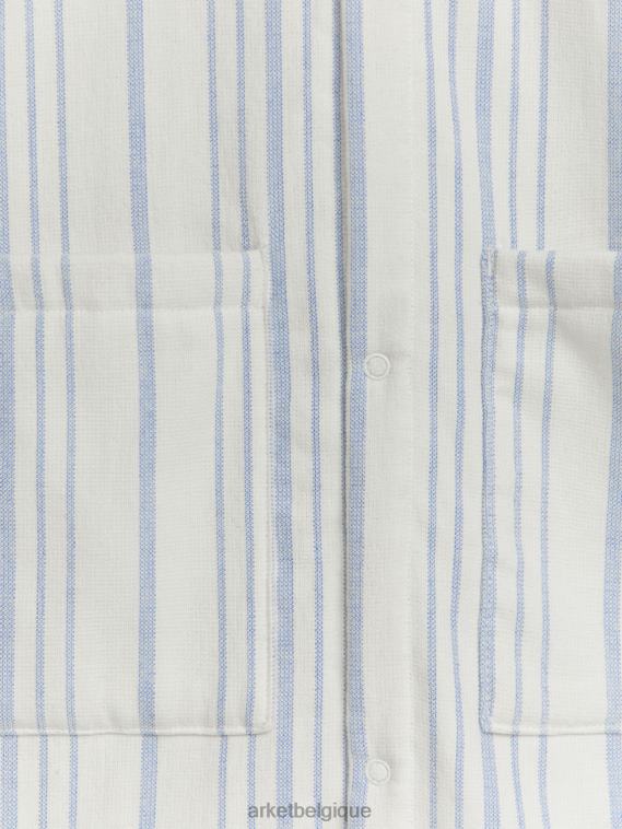 ARKET robe de plage en coton enfants blanc bleu T46DR1667 vêtements