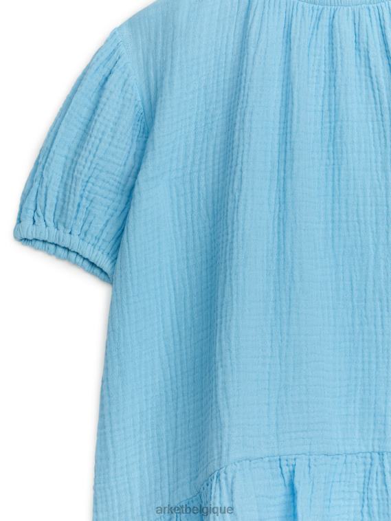 ARKET robe en mousseline de coton enfants bleu clair T46DR1379 vêtements