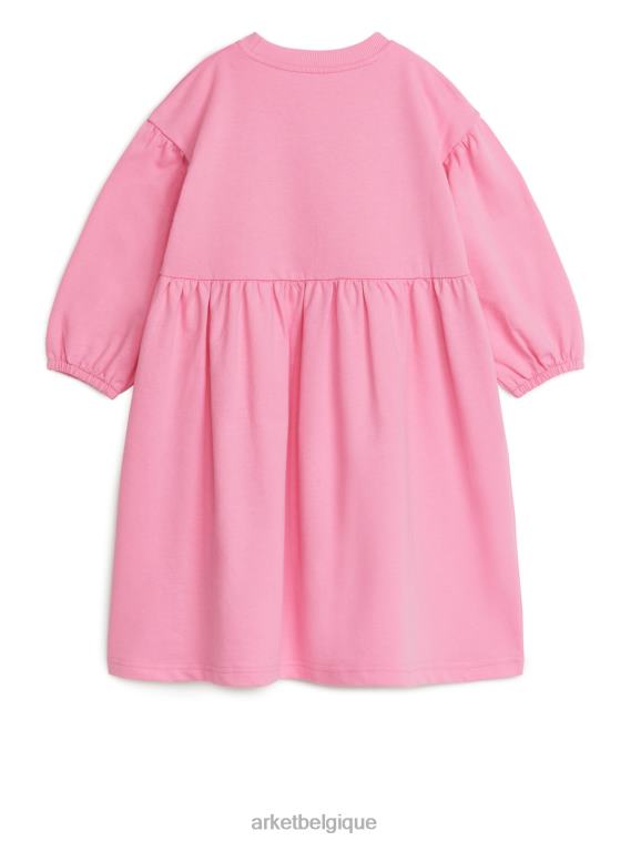 ARKET robe en éponge froncée enfants rose/guépard T46DR1374 vêtements