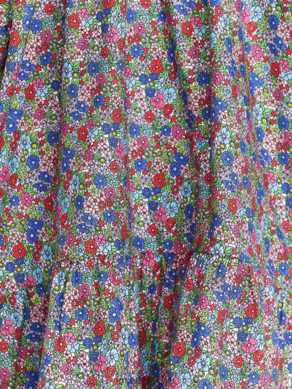 ARKET robe froncée en coton enfants multi/fleurs T46DR1371 vêtements