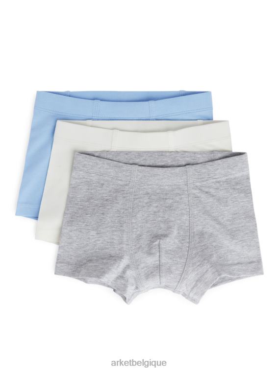 ARKET boxers en jersey enfants bleu clair/gris mélangé/blanc T46DR1625 vêtements