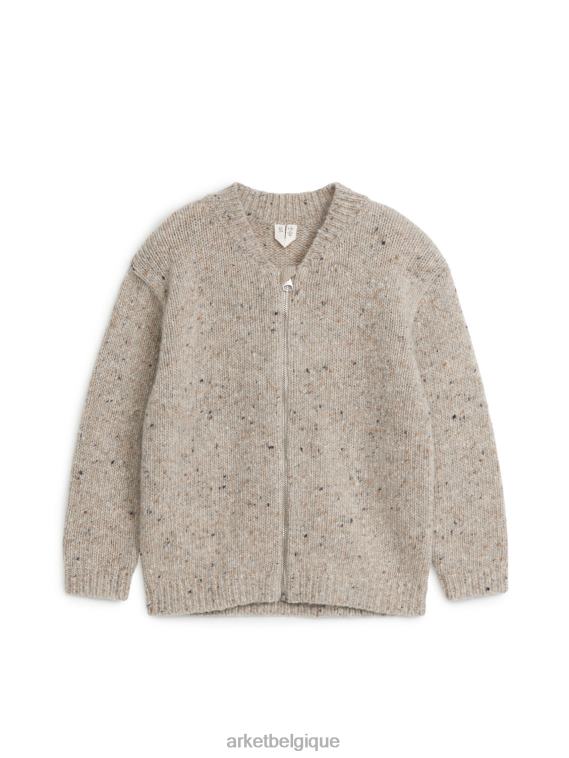 ARKET cardigan tricoté à neps enfants beige T46DR1621 vêtements