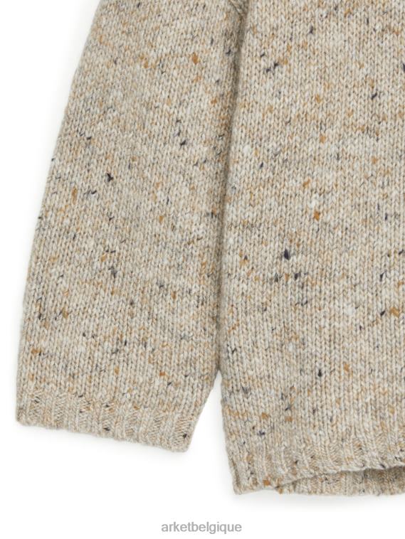 ARKET pull en laine neps enfants beige mélangé T46DR1622 vêtements