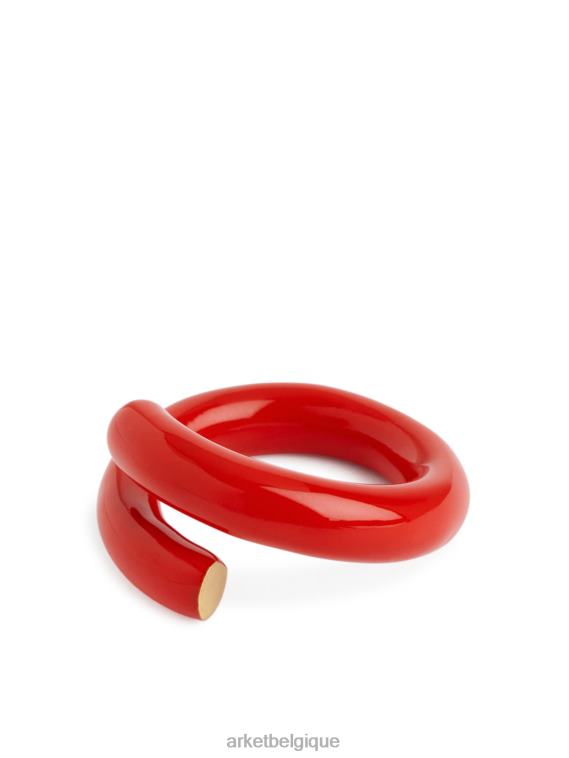 ARKET bague ouverte en émail femmes rouge T46DR792 accessoires