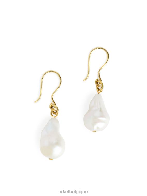 ARKET boucles d'oreilles crochet en perles d'eau douce femmes or/blanc T46DR784 accessoires