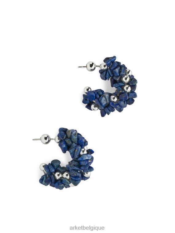 ARKET cerceaux de pierres précieuses femmes bleu T46DR777 accessoires