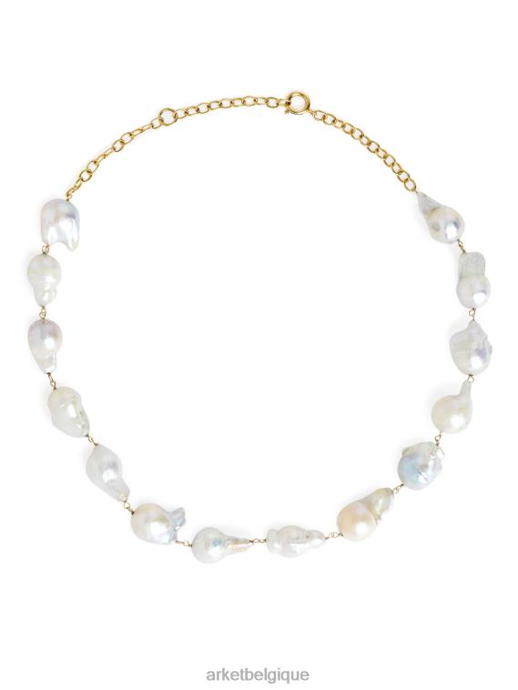 ARKET collier de perles d'eau douce femmes or/blanc T46DR778 accessoires