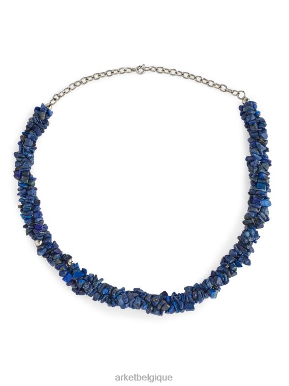 ARKET collier de pierres précieuses femmes bleu T46DR776 accessoires