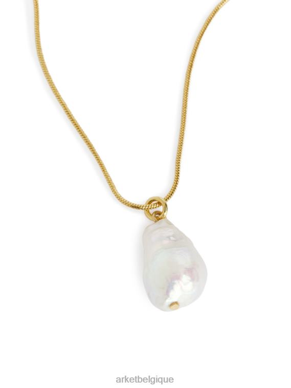 ARKET collier à pendentif en perles d'eau douce femmes or/blanc T46DR781 accessoires