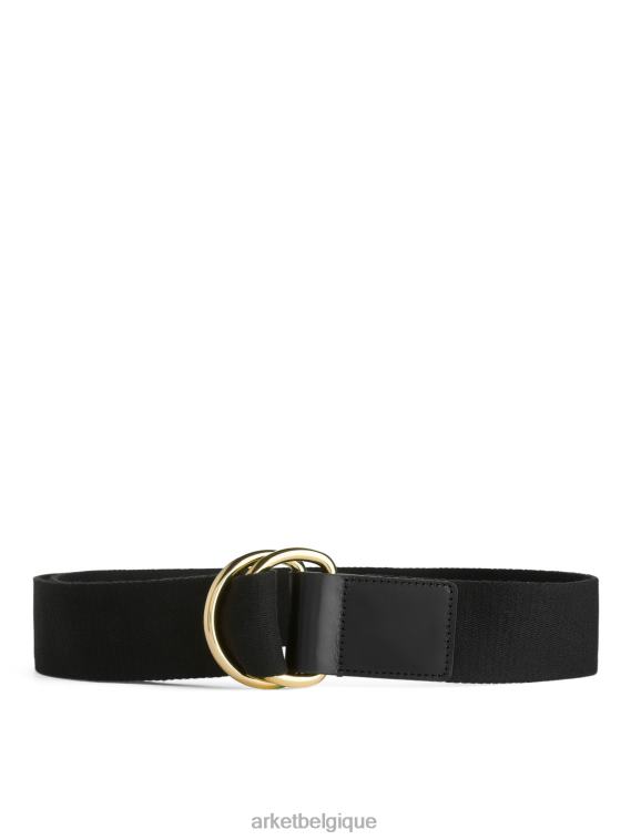 ARKET ceinture à double anneau femmes or noir T46DR831 accessoires