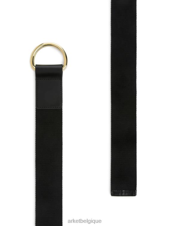 ARKET ceinture à double anneau femmes or noir T46DR831 accessoires