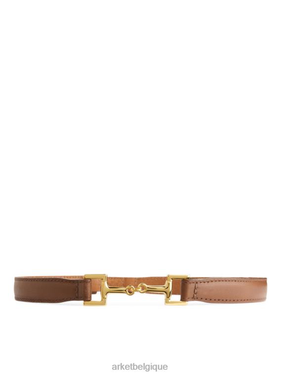 ARKET ceinture en cuir à boucle mors femmes beige T46DR830 accessoires