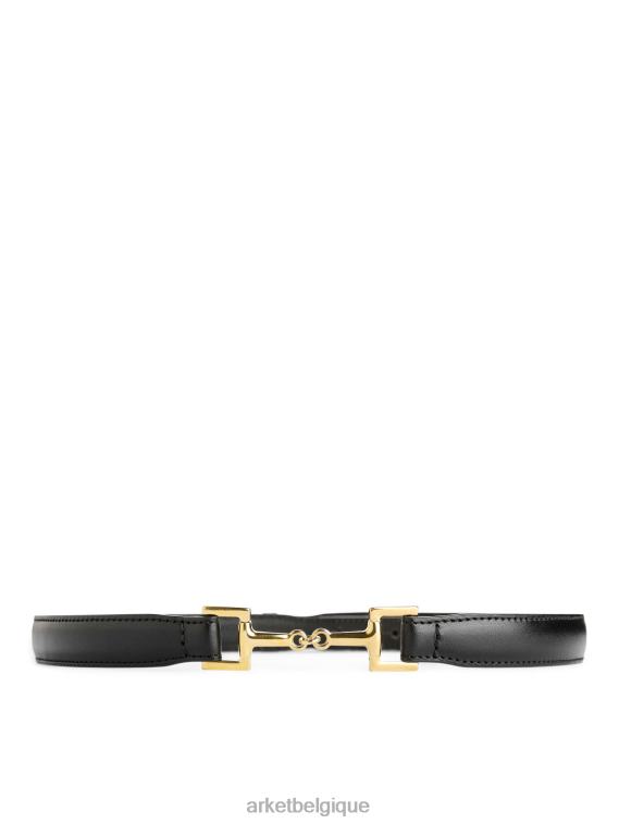 ARKET ceinture en cuir à boucle mors femmes noir T46DR835 accessoires