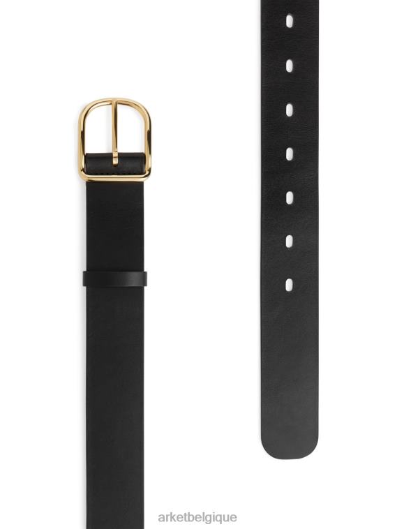ARKET ceinture en cuir femmes noir T46DR829 accessoires