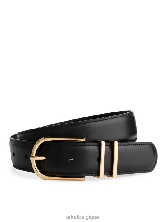 ARKET ceinture en cuir femmes noir T46DR839 accessoires