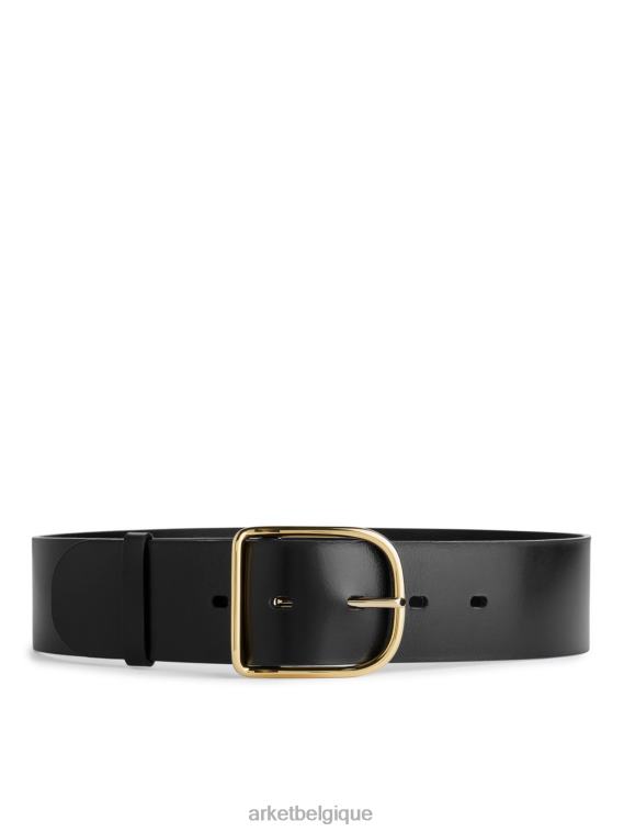 ARKET large ceinture en cuir femmes noir T46DR834 accessoires