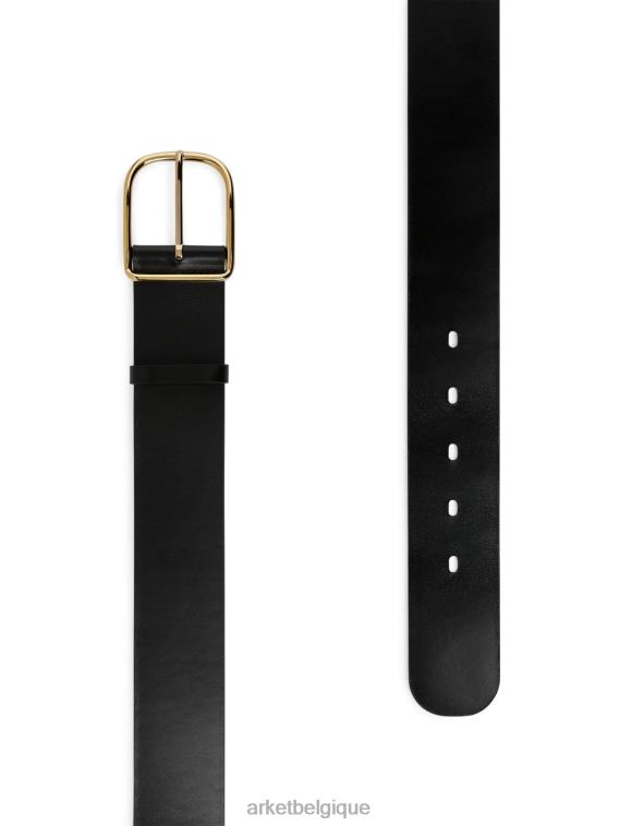 ARKET large ceinture en cuir femmes noir T46DR834 accessoires