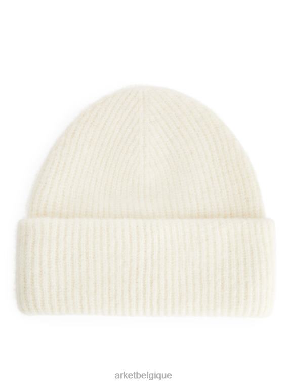 ARKET bonnet double pli en alpaga et mérinos femmes blanc cassé T46DR902 accessoires