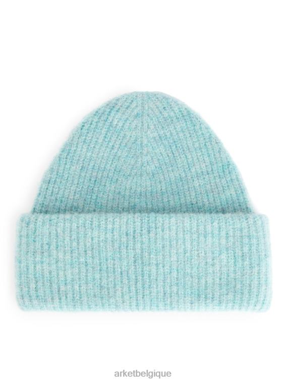 ARKET bonnet double pli en alpaga et mérinos femmes turquoise clair T46DR897 accessoires